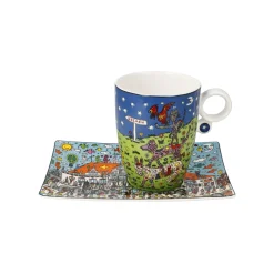 Goebel Becher mit Untertasse 'Roads to Bremen'