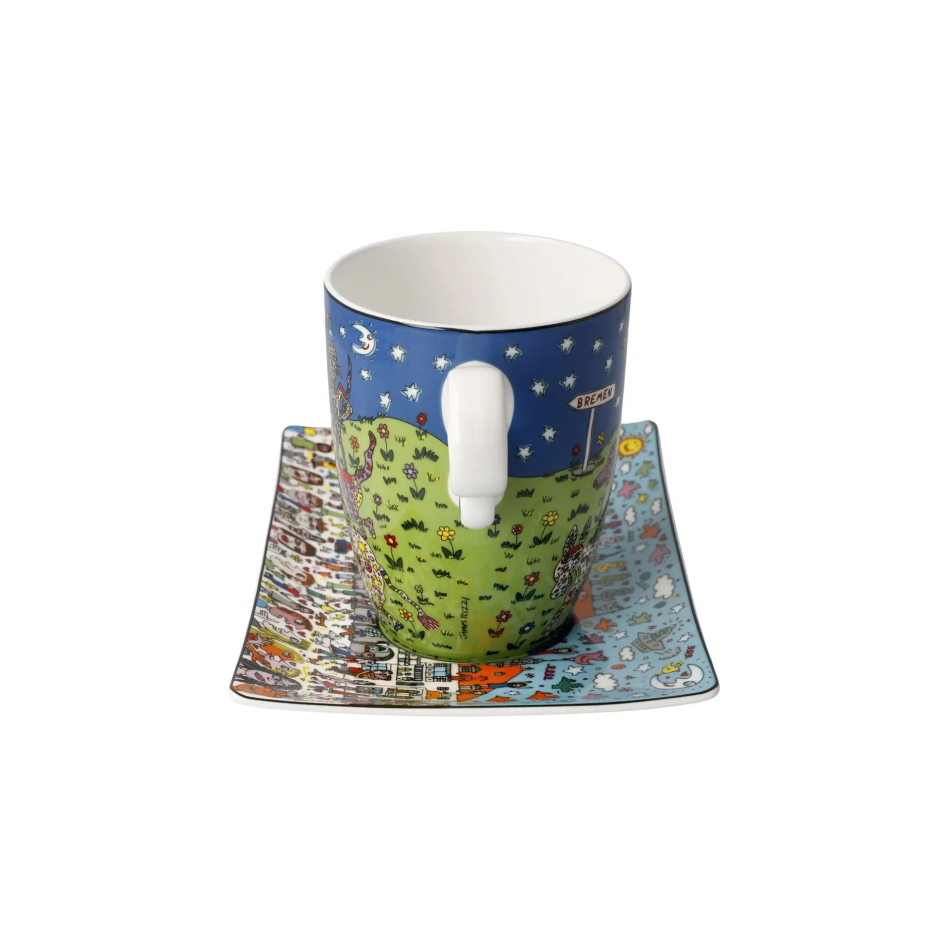 Goebel Becher mit Untertasse 'Roads to Bremen'