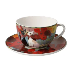 Goebel Tasse mit Untertasse 'Gartenzeit'
