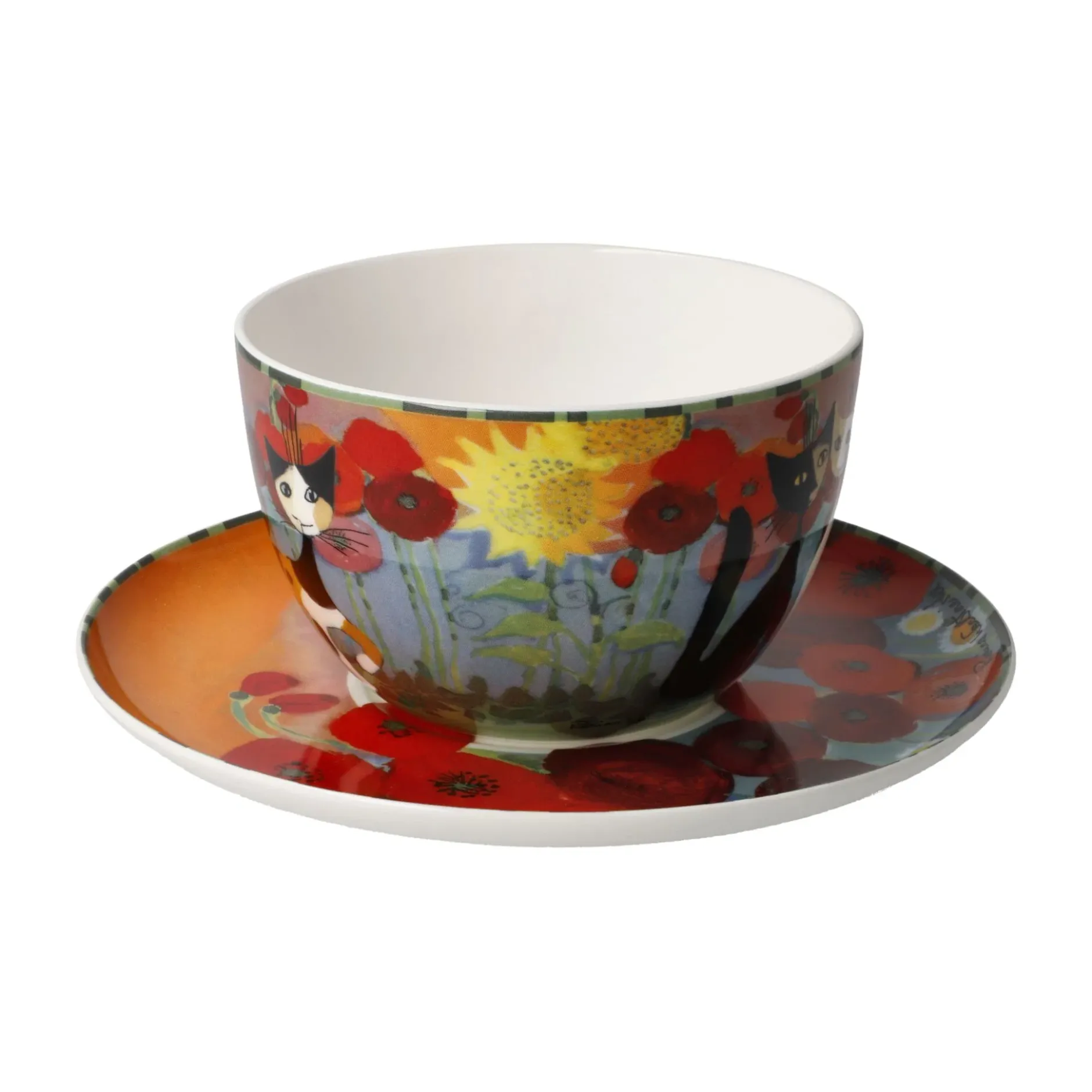 Goebel Tasse mit Untertasse 'Gartenzeit'