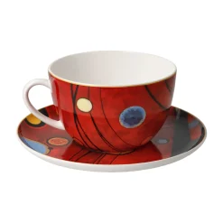 Goebel Tasse mit Untertasse 'Schweres Rot'
