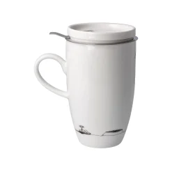 Goebel Teetasse mit Sieb und Deckel 'Mittagspause'