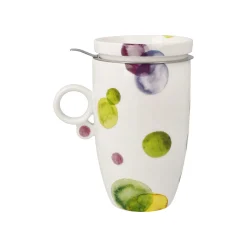 Goebel Teetasse mit Sieb und Deckel 'Colori Mix'