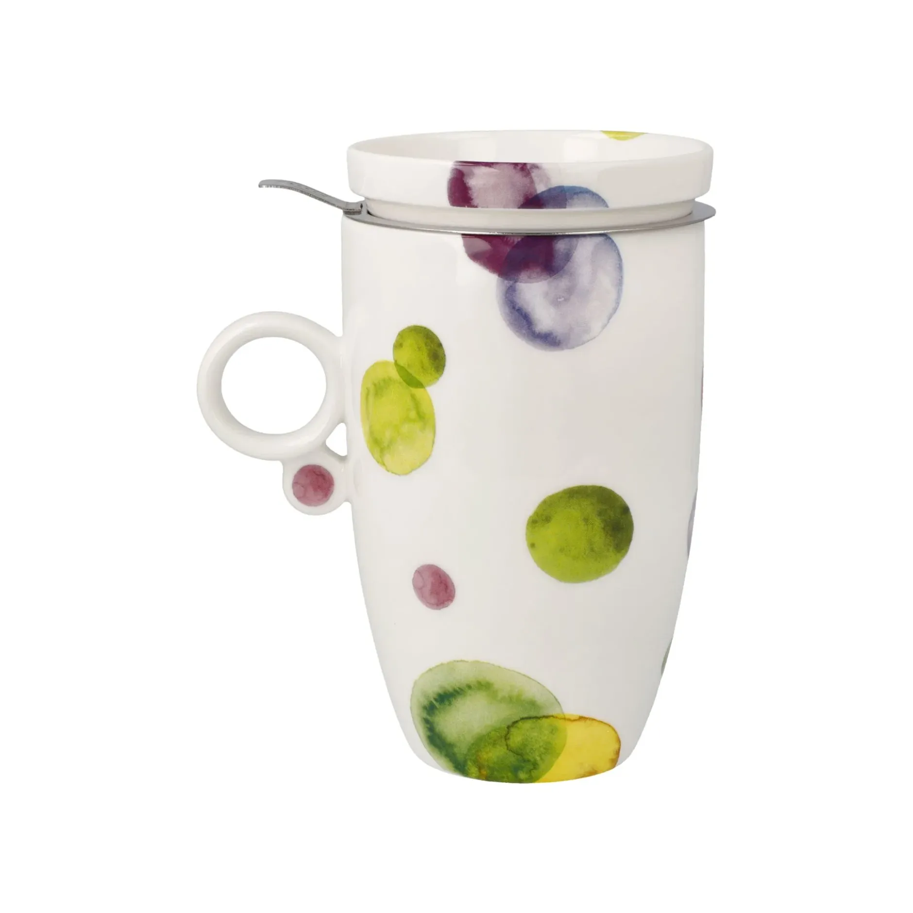 Goebel Teetasse mit Sieb und Deckel 'Colori Mix'