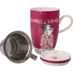 Goebel Teetasse mit Sieb und Deckel 'Gar Nix'
