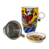 Goebel Teetasse mit Sieb und Deckel 'A New Day'