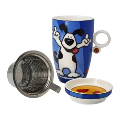 Goebel Teetasse mit Sieb und Deckel 'Rock On'