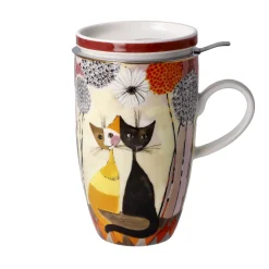 Goebel Teetasse mit Sieb und Deckel 'Soffioni'
