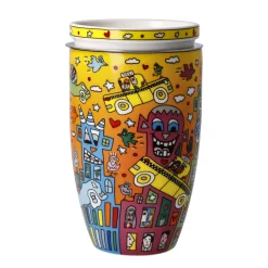 Goebel Teetasse mit Sieb und Deckel 'Around Traffic'