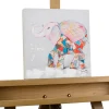 Handbemalter Kunstdruck 'Der erste Schultag' 25x25cm
