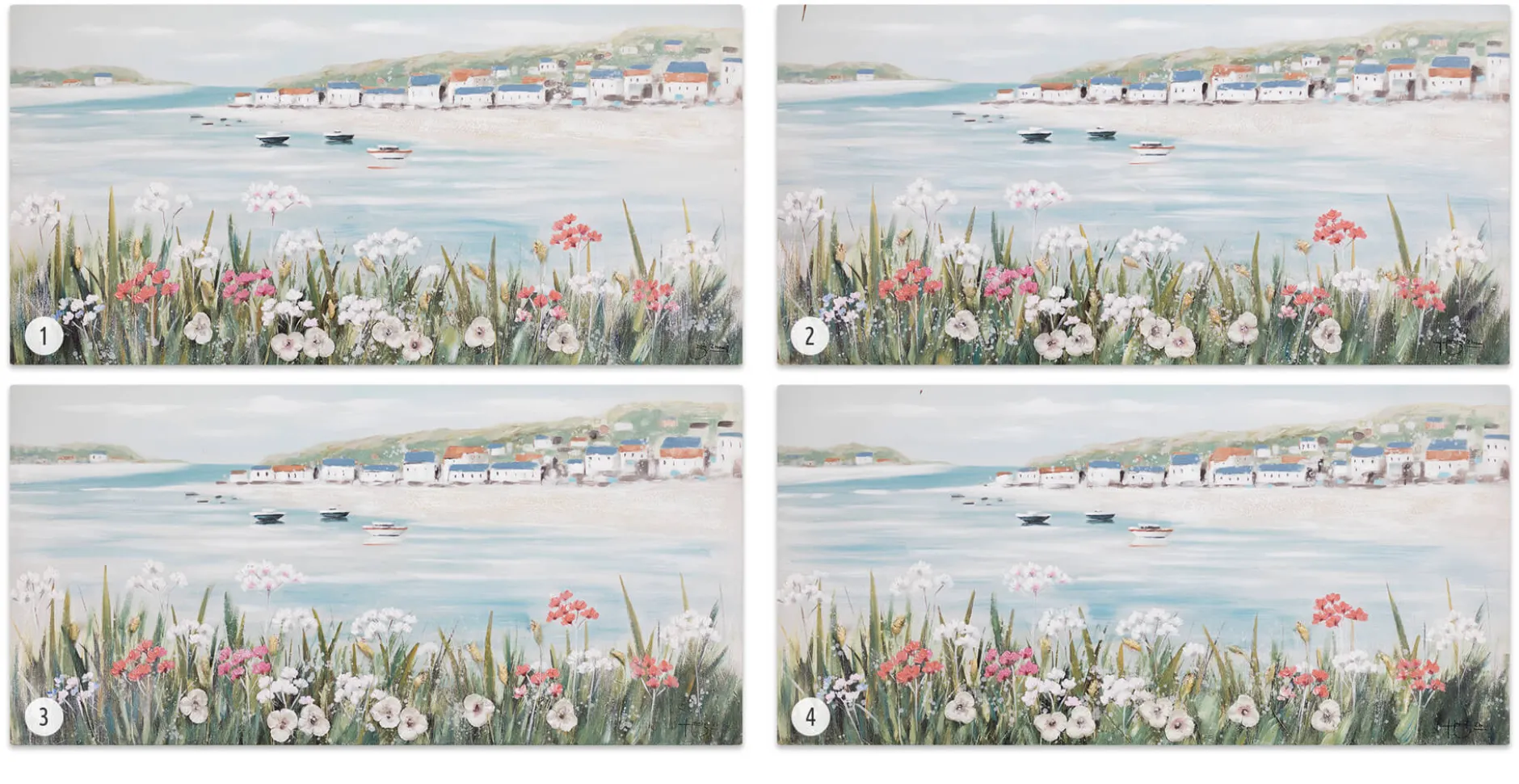 Handbemalter Kunstdruck 'Urlaubsfeeling' 120x60cm