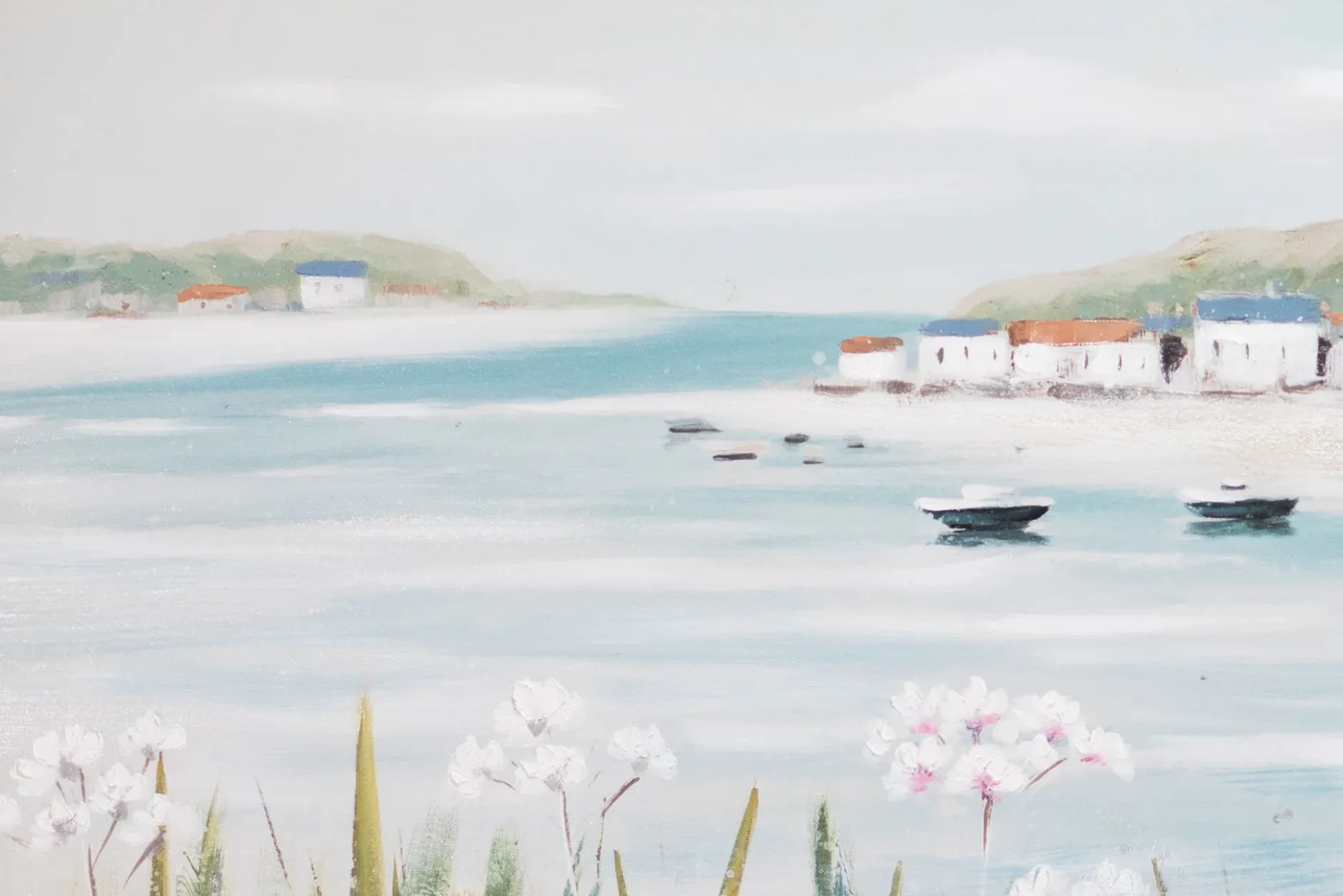 Handbemalter Kunstdruck 'Urlaubsfeeling' 120x60cm