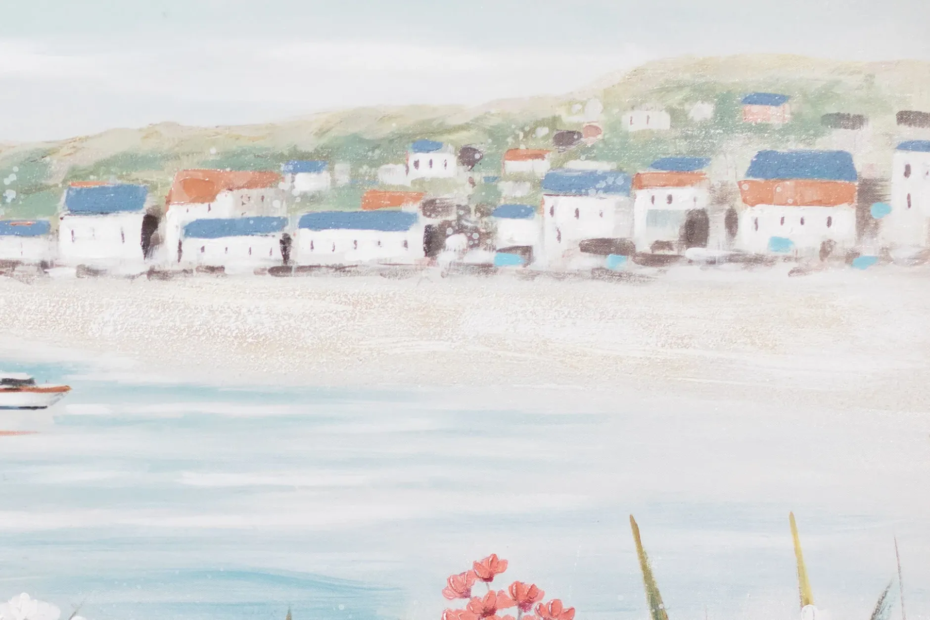 Handbemalter Kunstdruck 'Urlaubsfeeling' 120x60cm