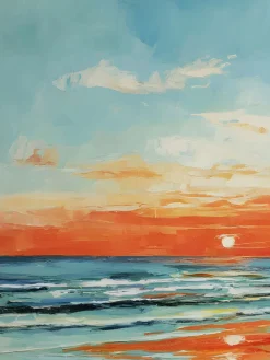 Handgemaltes Gemälde 'Abend Horizont' | Echtheitszertifikat inklusive