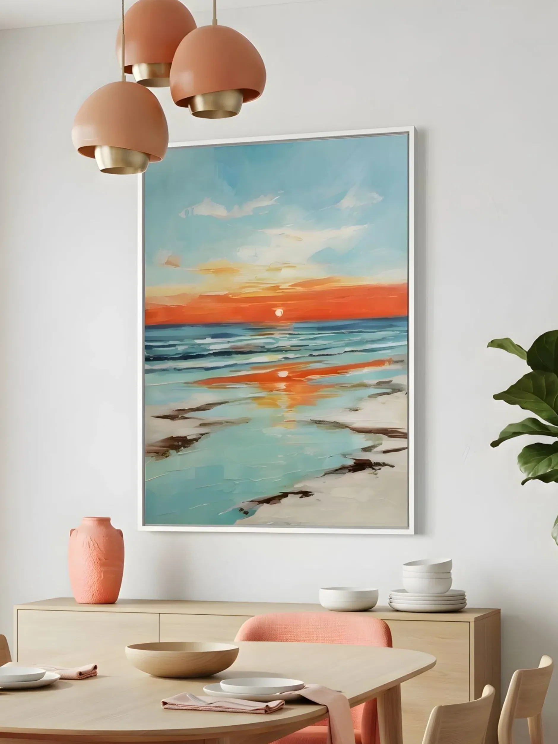 Handgemaltes Gemälde 'Abend Horizont' | Echtheitszertifikat inklusive