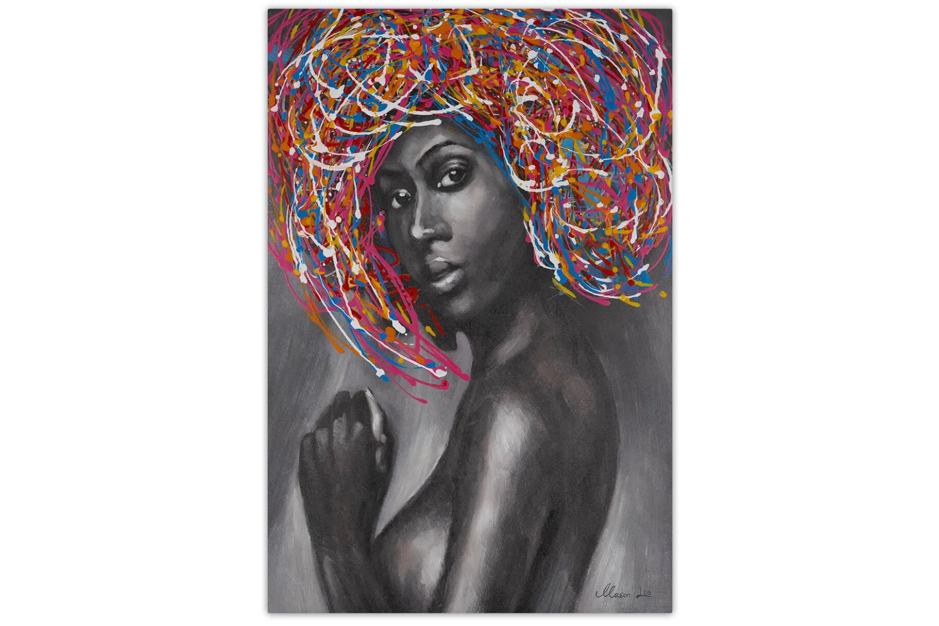 Handgemaltes Gemälde 'Abstract Mind' 60x90cm | inkl. Echtheitszertifikat