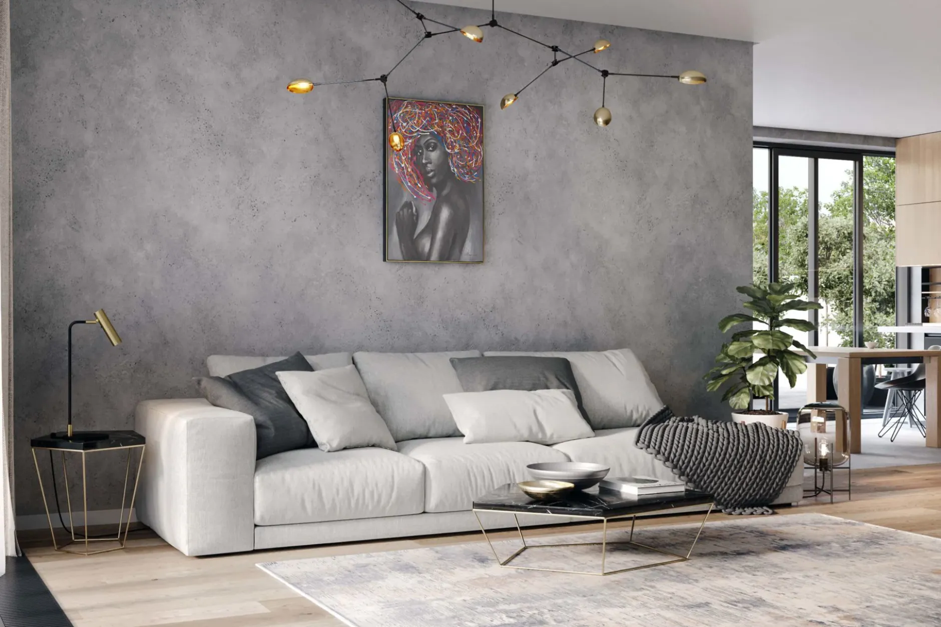 Handgemaltes Gemälde 'Abstract Mind' 60x90cm | inkl. Echtheitszertifikat