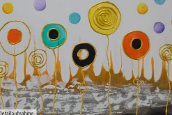 Handgemaltes Gemälde 'Aerial Flowers' 120x40cm | inkl. Echtheitszertifikat