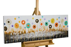 Handgemaltes Gemälde 'Aerial Flowers' 120x40cm | inkl. Echtheitszertifikat
