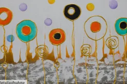 Handgemaltes Gemälde 'Aerial Flowers' 120x40cm | inkl. Echtheitszertifikat