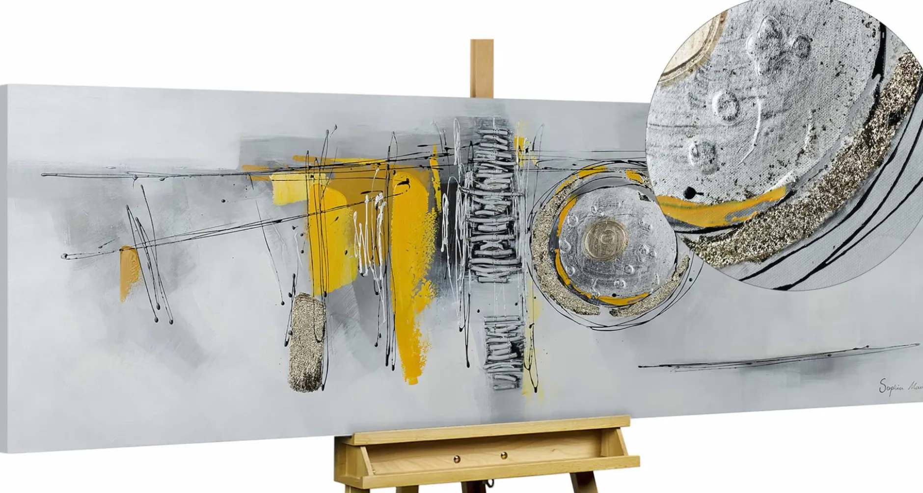 Handgemaltes Gemälde 'A Eye for Abstraction' 150x50cm | inkl. Echtheitszertifikat