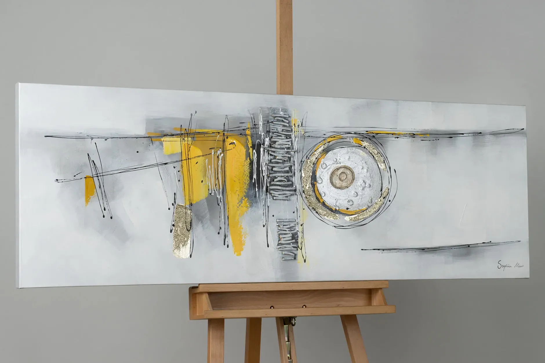 Handgemaltes Gemälde 'A Eye for Abstraction' 150x50cm | inkl. Echtheitszertifikat