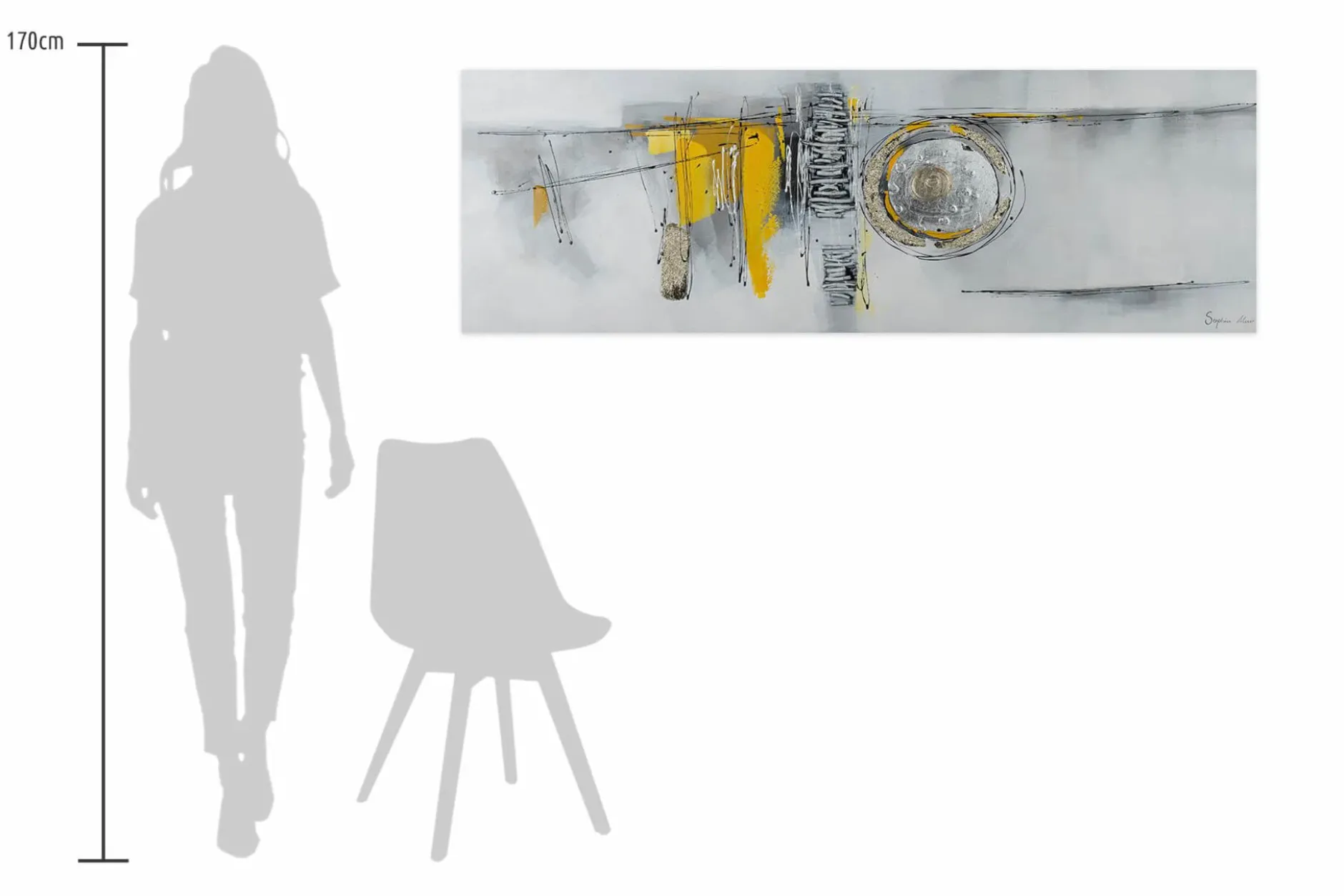 Handgemaltes Gemälde 'A Eye for Abstraction' 150x50cm | inkl. Echtheitszertifikat