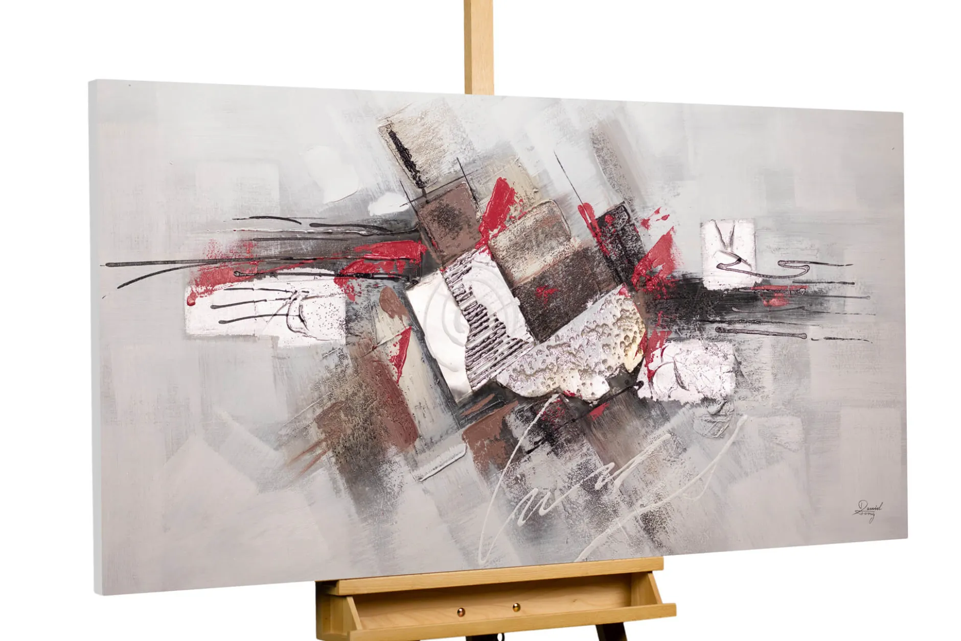Handgemaltes Gemälde 'A Great Collision' 140x70cm | inkl. Echtheitszertifikat