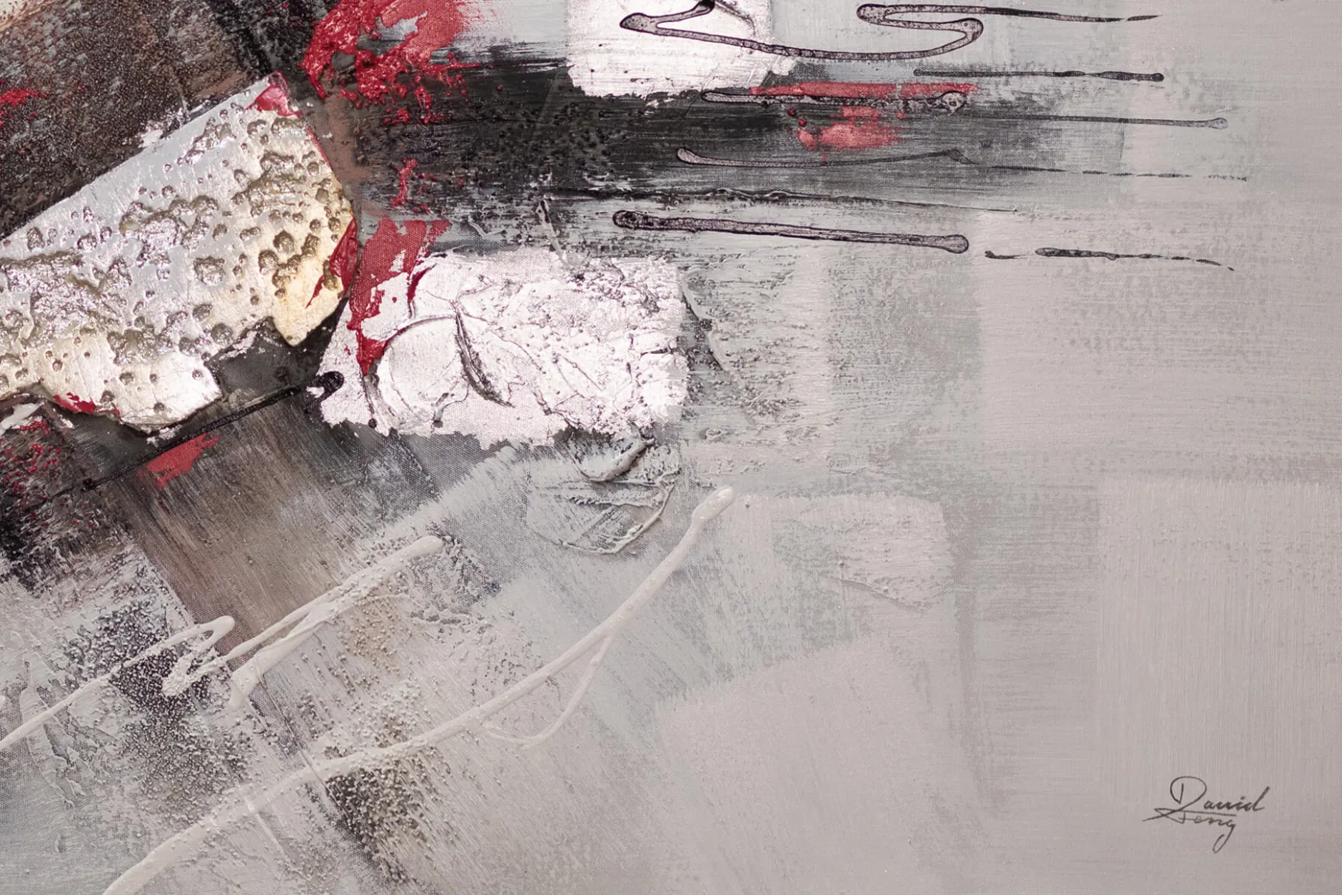 Handgemaltes Gemälde 'A Great Collision' 140x70cm | inkl. Echtheitszertifikat