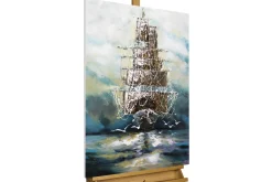 Handgemaltes Gemälde 'Ahoi Piratenschiff' 60x90cm | inkl. Echtheitszertifikat
