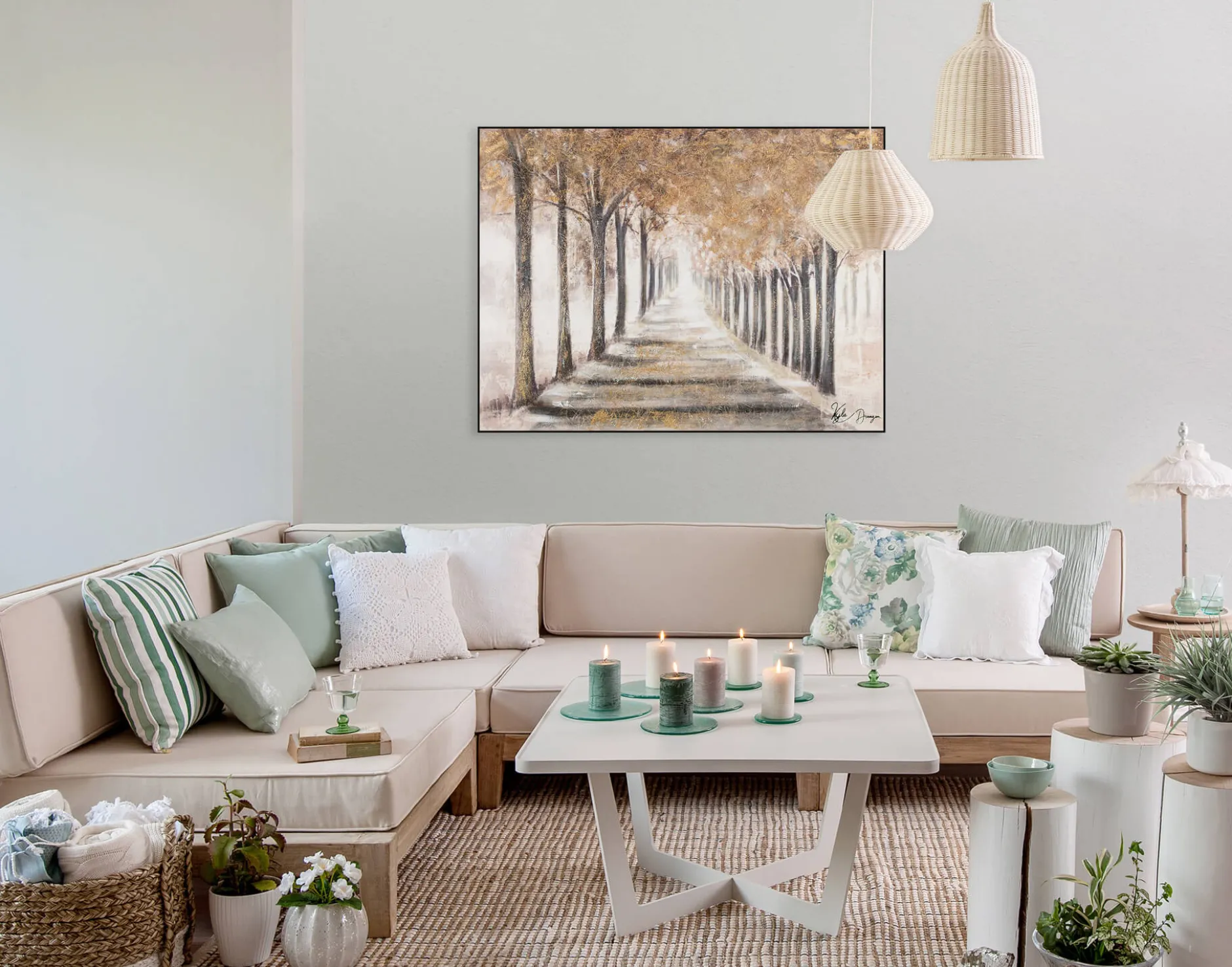 Handgemaltes Gemälde 'Allee der Träume' 100x75cm | inkl. Echtheitszertifikat
