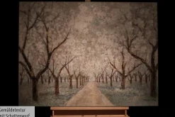 Handgemaltes Gemälde 'Allee voller Blüten' 100x75cm | inkl. Echtheitszertifikat