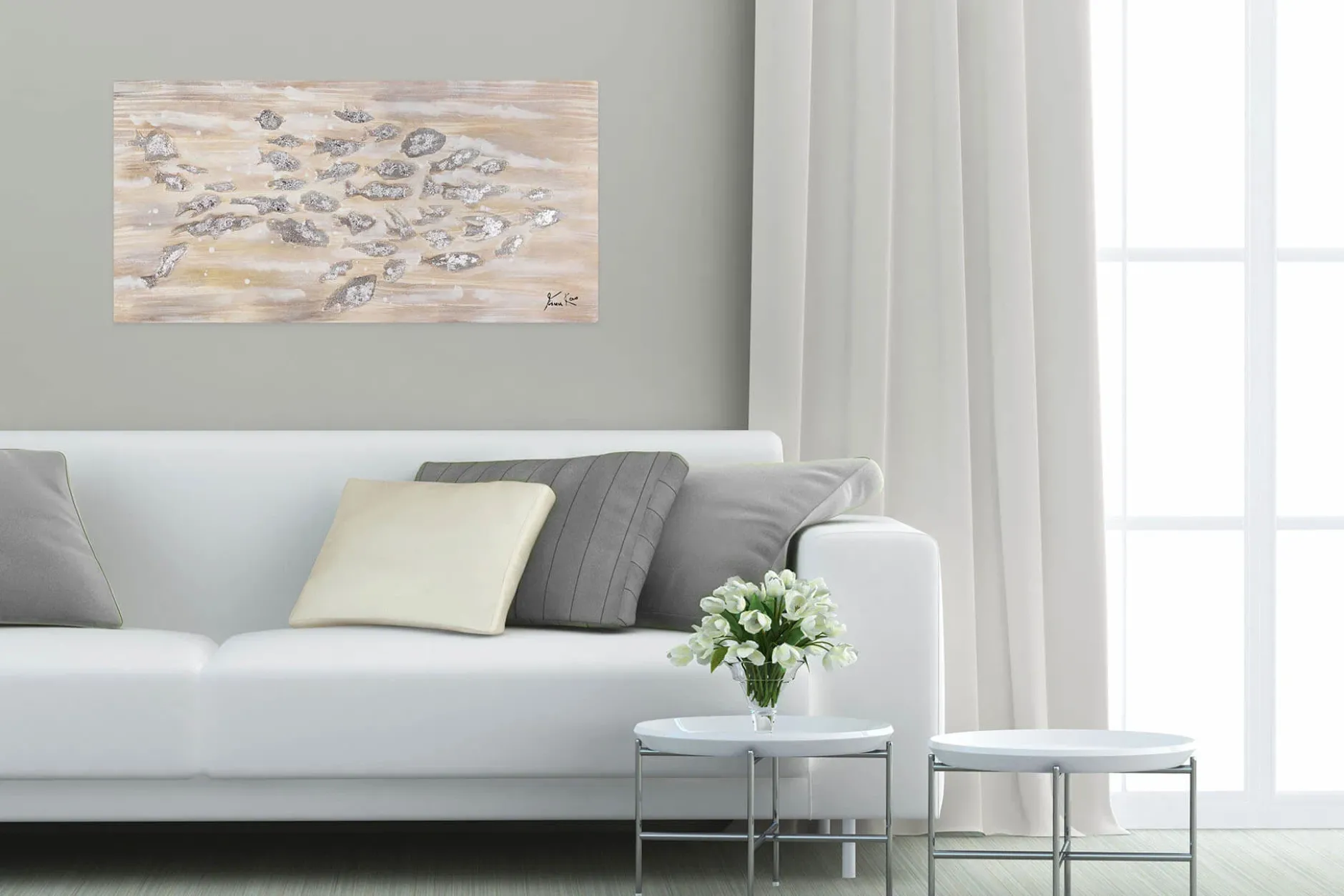Handgemaltes Gemälde 'Alle für einen' 100x50cm | inkl. Echtheitszertifikat