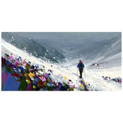 Handgemaltes Gemälde 'Alpen-Trek' | Echtheitszertifikat inklusive