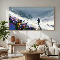 Handgemaltes Gemälde 'Alpen-Trek' | Echtheitszertifikat inklusive
