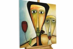 Handgemaltes Gemälde 'Amorous Walk' 80x80cm | inkl. Echtheitszertifikat