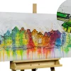 Handgemaltes Gemälde 'Amsterdam Skyline Silhouette' 120x60cm | inkl. Echtheitszertifikat