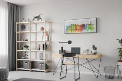 Handgemaltes Gemälde 'Amsterdam Skyline Silhouette' 120x60cm | inkl. Echtheitszertifikat