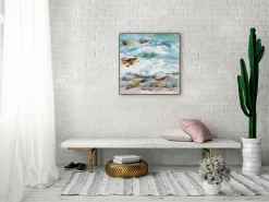 Handgemaltes Gemälde 'An der Côte d'Azur' 60x60cm | inkl. Echtheitszertifikat