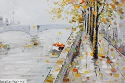 Handgemaltes Gemälde 'An der Seine' 100x75cm | inkl. Echtheitszertifikat