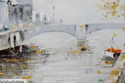 Handgemaltes Gemälde 'An der Seine' 100x75cm | inkl. Echtheitszertifikat