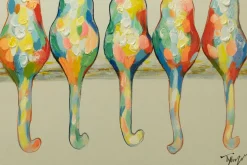 Handgemaltes Gemälde 'A Pride of Housecats' 120x60cm | inkl. Echtheitszertifikat