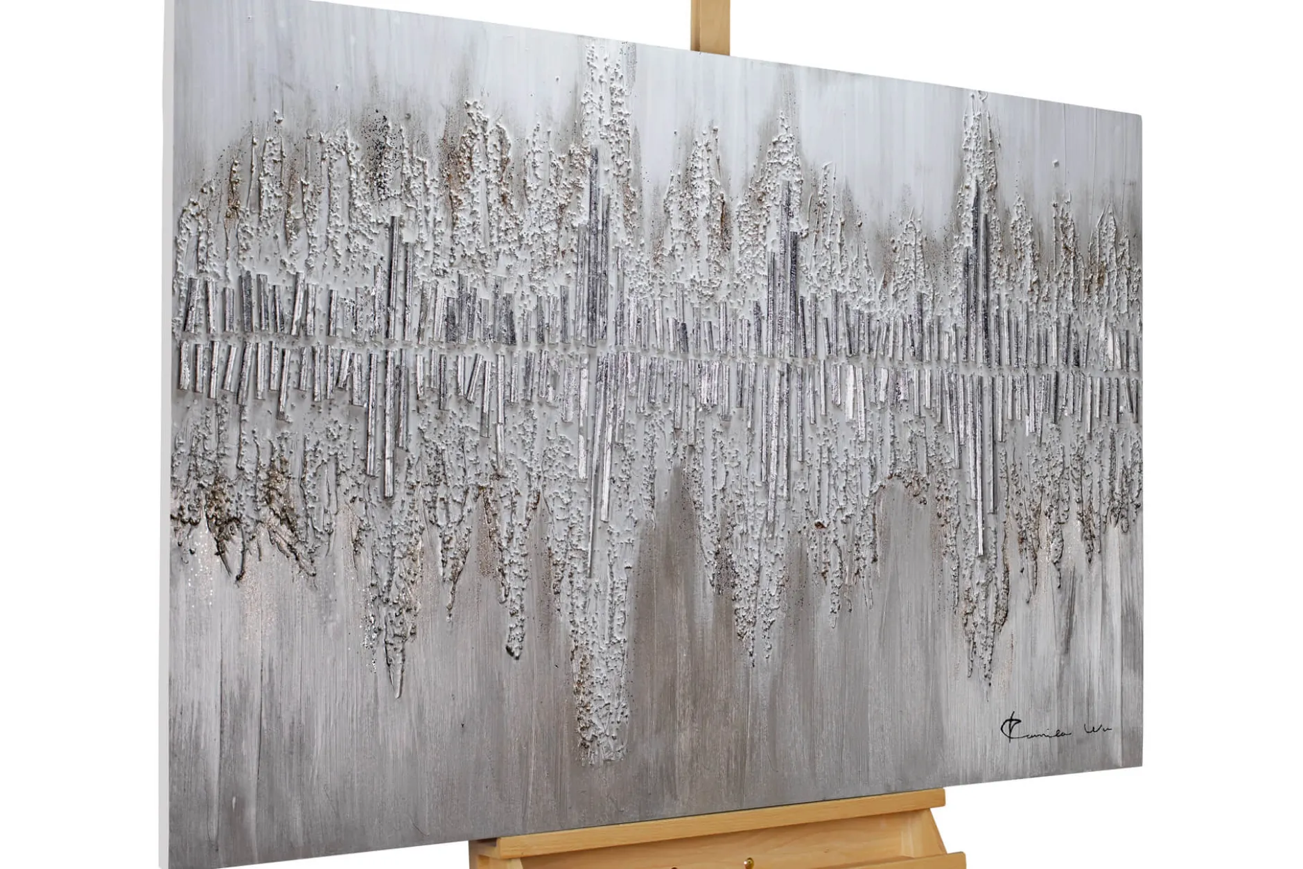Handgemaltes Gemälde 'Argentic Loom' 90x60cm | inkl. Echtheitszertifikat