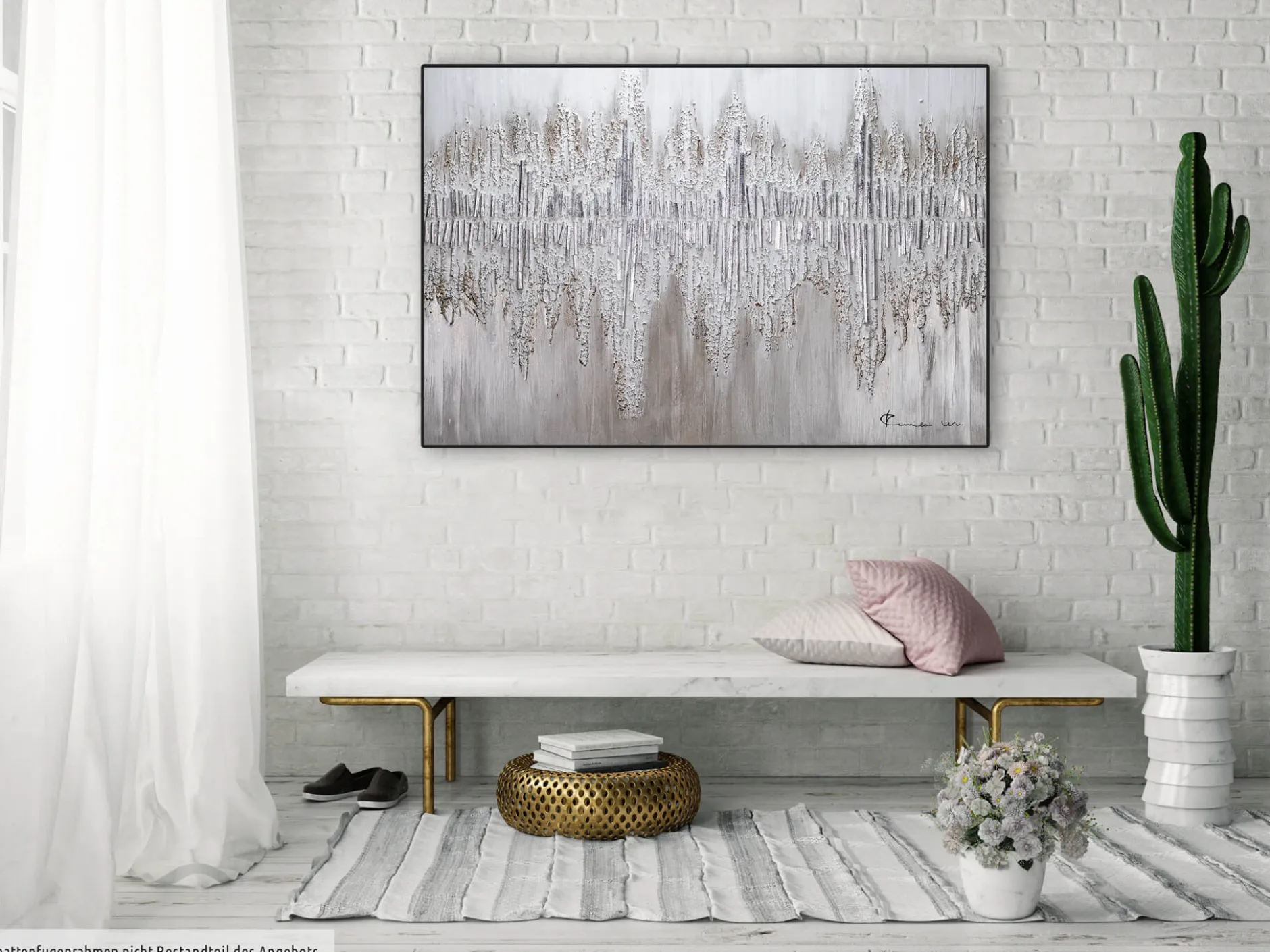 Handgemaltes Gemälde 'Argentic Loom' 90x60cm | inkl. Echtheitszertifikat