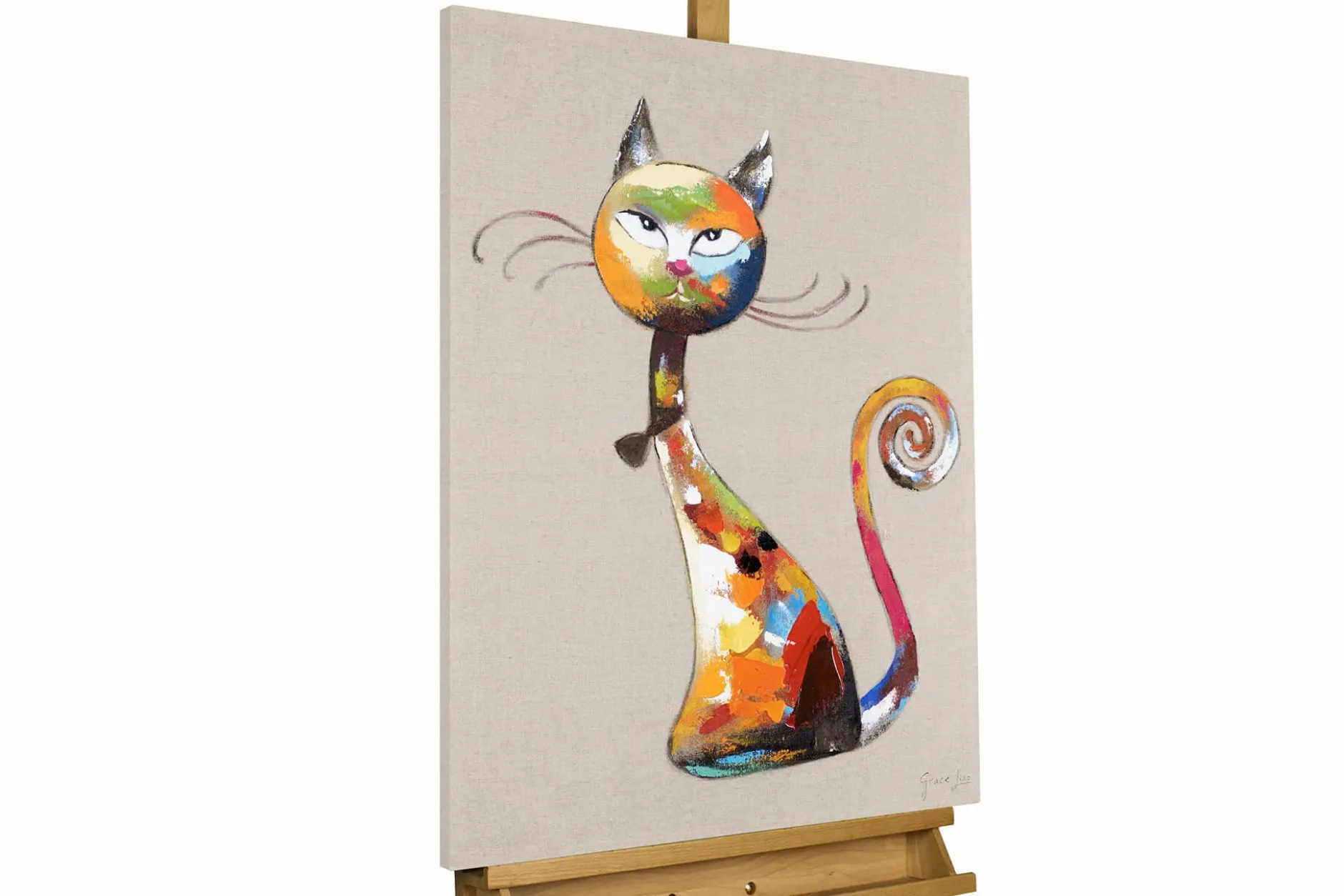 Handgemaltes Gemälde 'Aristocat' 60x80cm | inkl. Echtheitszertifikat