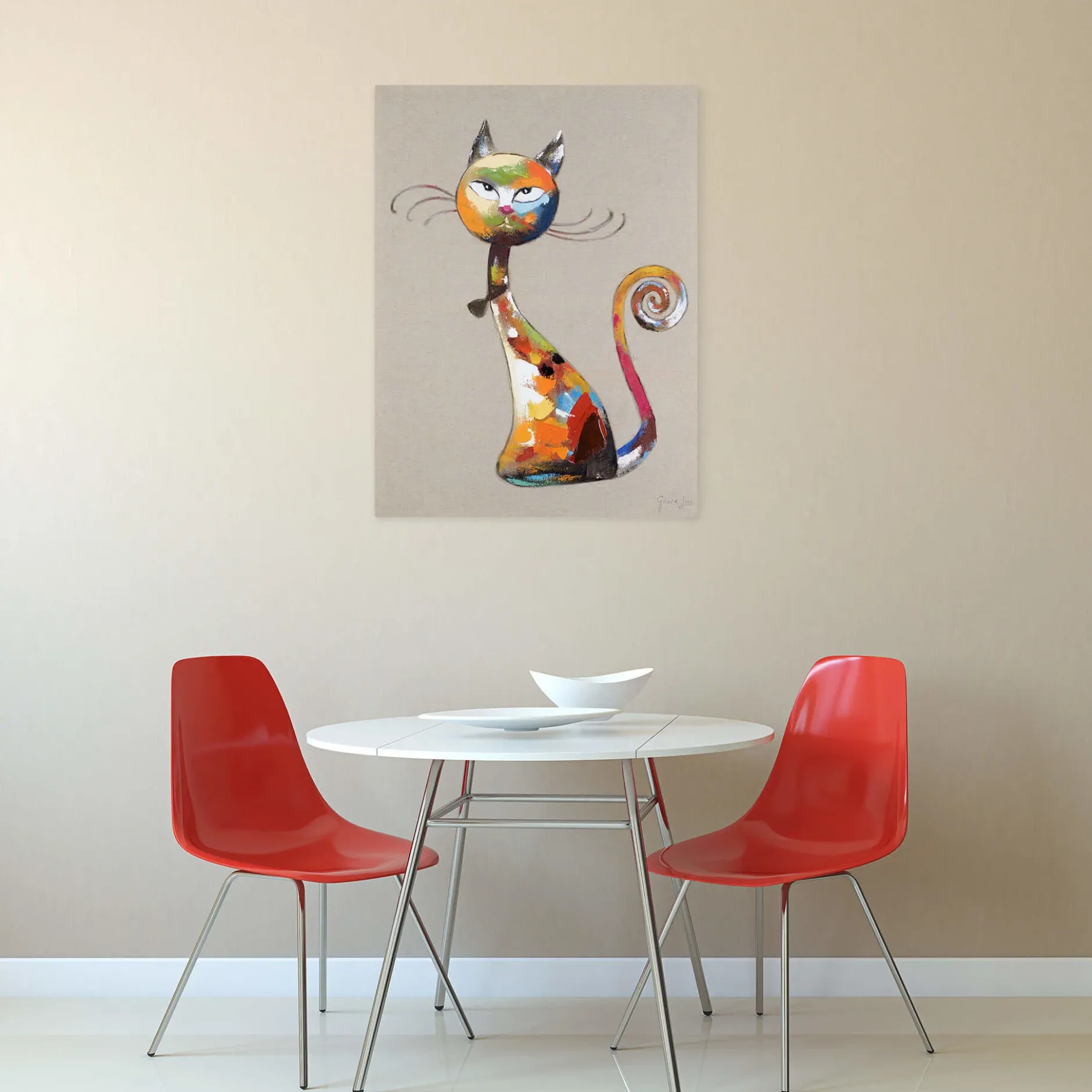 Handgemaltes Gemälde 'Aristocat' 60x80cm | inkl. Echtheitszertifikat