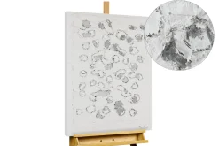 Handgemaltes Gemälde 'A silver Shimmer' 60x90cm | inkl. Echtheitszertifikat