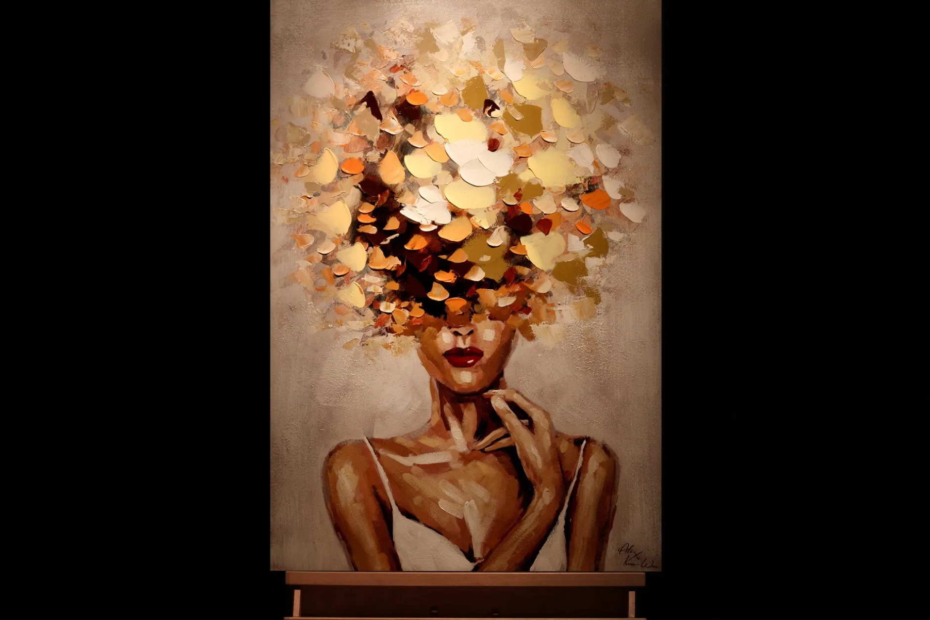 Handgemaltes Gemälde 'Autumn's Muse' 60x90cm | inkl. Echtheitszertifikat