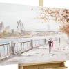 Handgemaltes Gemälde 'Autumn Walk' 120x60cm | inkl. Echtheitszertifikat