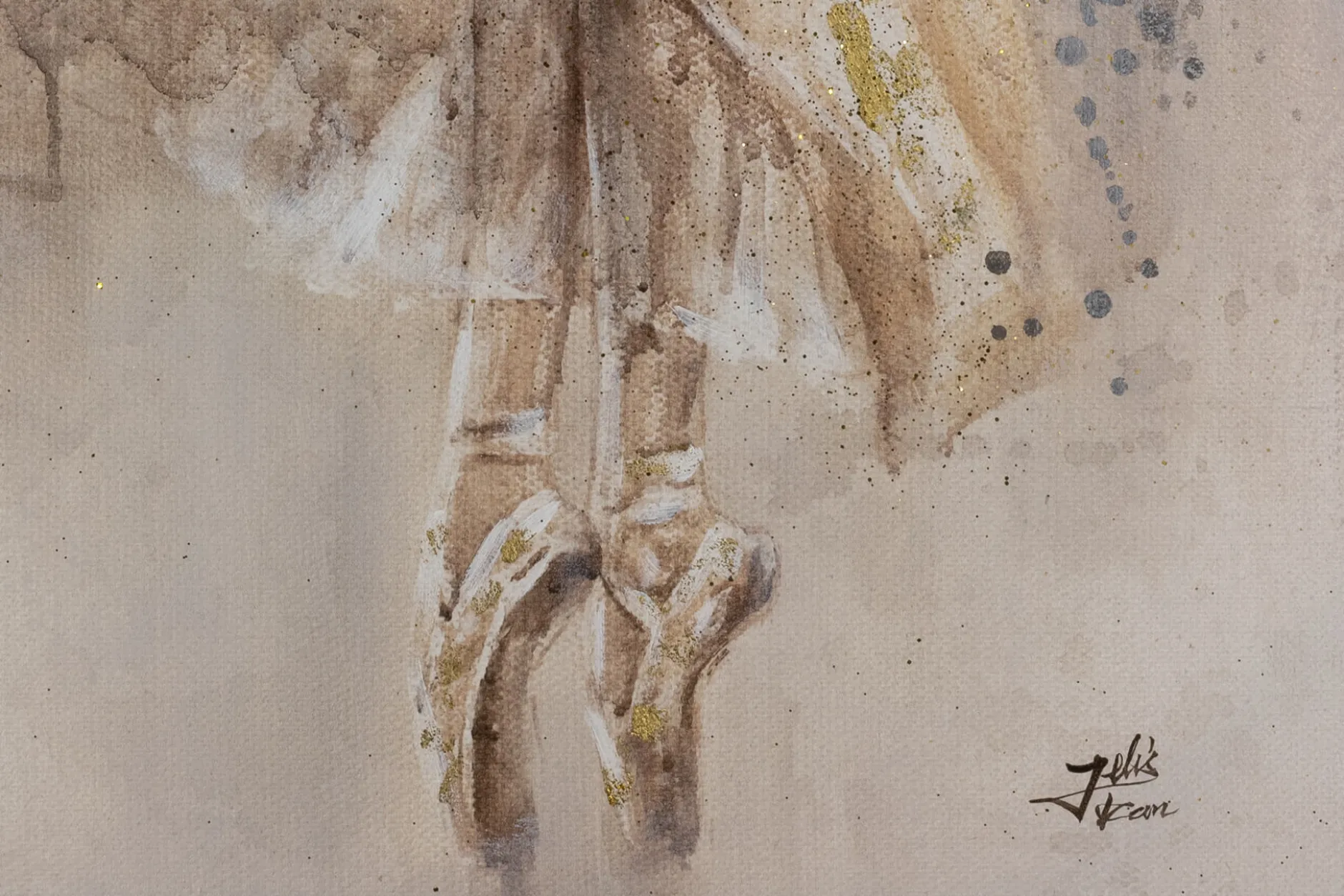 Handgemaltes Gemälde 'Ballerina Solo' 60x90cm | inkl. Echtheitszertifikat